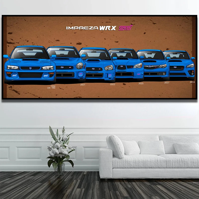 Blue Cool Car Impreza WRX STI Sports Car Poster Canvas Painting Wall Art Print Picture for Living Room Modern Home Decor Cuadros
Blue Cool Car Impreza WRX STI Sports Car Poster Canvas Painting Wall Art Print Picture for Living Room Modern Home Decor Cuadros