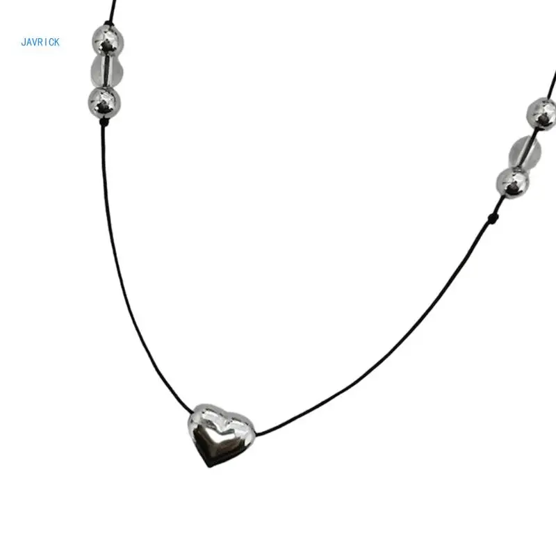 Ins Beads Heart Pendant Choker Necklace Trend Collarbone Chain Simple Y2K Fashion Jewelry for Girls Women
Ins Beads Heart Pendant Choker Necklace Trend Collarbone Chain Simple Y2K Fashion Jewelry for Girls Women