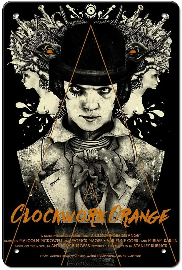 Clockwork Orange 1971 Movie Metal Tin Sign Poster Wall Plaque Vintage Metal Pub Club Cafe Bar Home Wall Art Decoration Playbill
Clockwork Orange 1971 Movie Metal Tin Sign Poster Wall Plaque Vintage Metal Pub Club Cafe Bar Home Wall Art Decoration Playbill