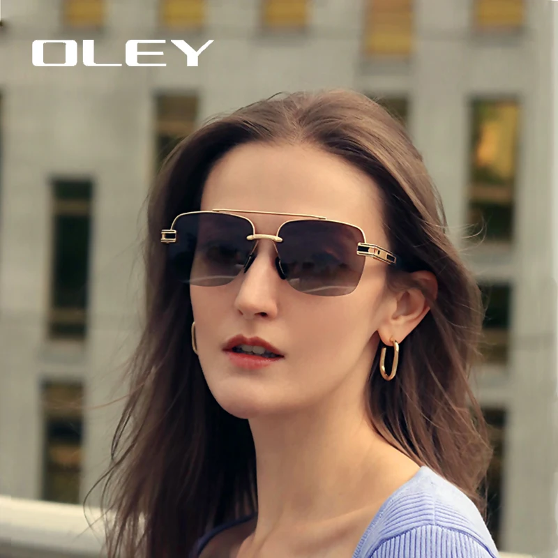Женские солнцезащитные очки с градиентом OLEY, черные поляризационные очки в полуоправе, роскошные дизайнерские очки,
Женские солнцезащитные очки с градиентом OLEY, черные поляризационные очки в полуоправе, роскошные дизайнерские очки,