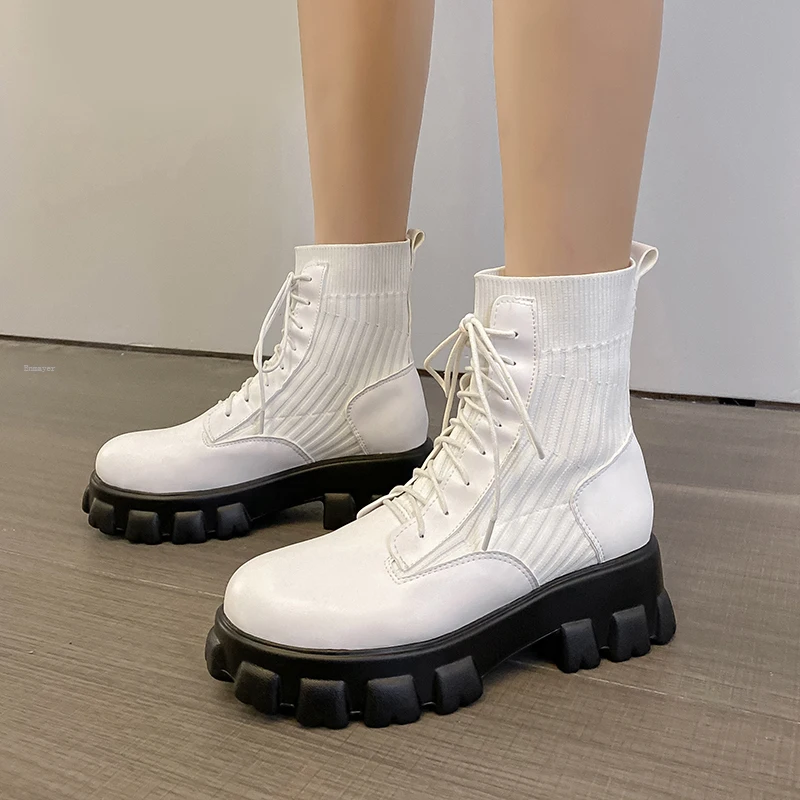 ENMAYER New Boots New 2023 Round Head Winter Boots for Women Black White Lace Student Pregnant Woman Motorcycle Boots
ENMAYER New Boots New 2023 Round Head Winter Boots for Women Black White Lace Student Pregnant Woman Motorcycle Boots