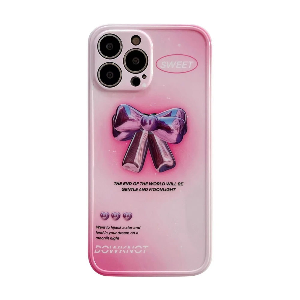 Cartoon Pink Green Bowknot Phone Case for iPhone 12 13 11 Pro Max X XS Max XR iPhone13 Protective Glossy Soft Back Cover Bumper
Cartoon Pink Green Bowknot Phone Case for iPhone 12 13 11 Pro Max X XS Max XR iPhone13 Protective Glossy Soft Back Cover Bumper