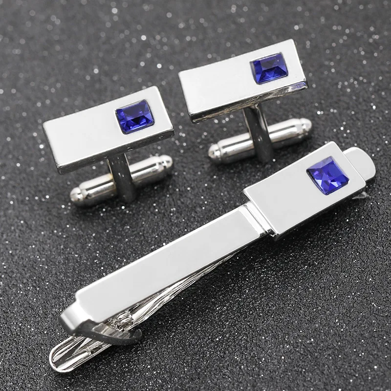 SKQIR White Crystal Silver Tie Clips Cufflinks for Men Inlaid Blue Black Crystal Copper Male Jewelry Gifts Wholesale Drop Ship
SKQIR White Crystal Silver Tie Clips Cufflinks for Men Inlaid Blue Black Crystal Copper Male Jewelry Gifts Wholesale Drop Ship