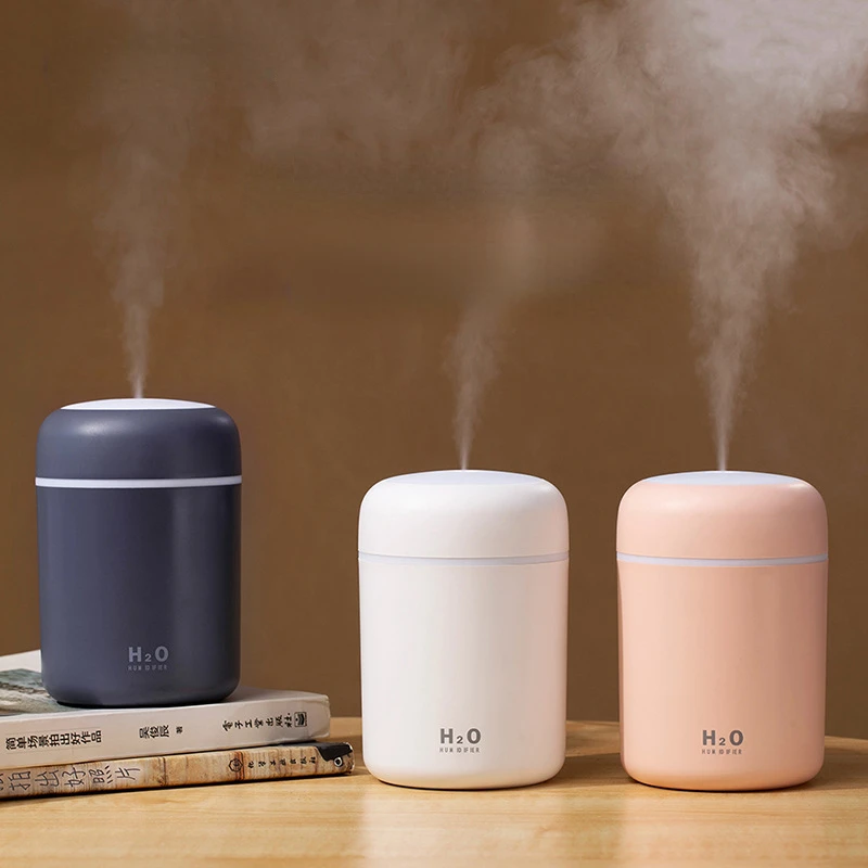 

300ML Mini Air Humidifer Aroma Essential Oil Diffuser with LED Lamp Aromatherapy Humidifiers for Car Home USB Mist Maker