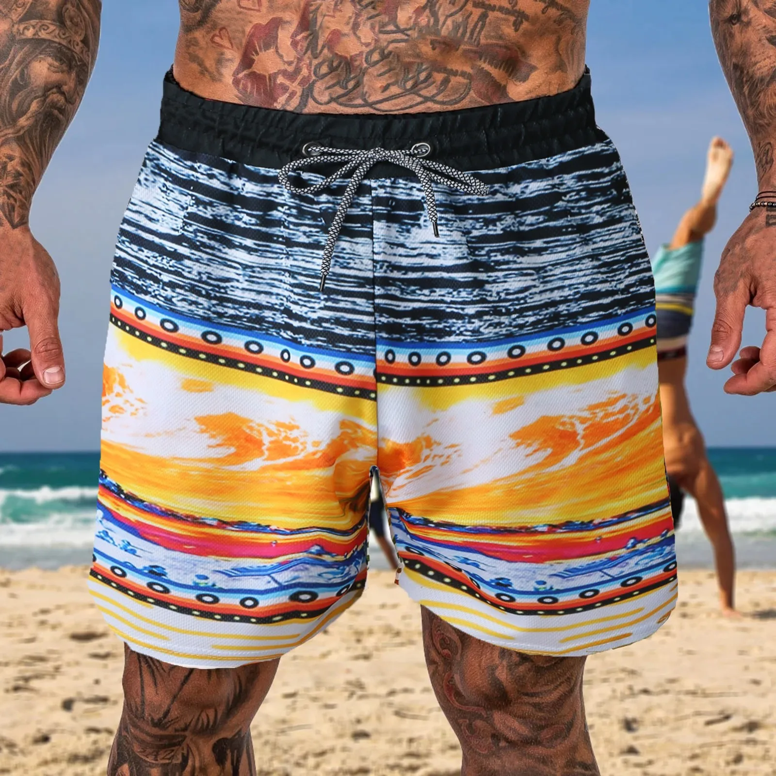 Men Running Sports Pants Loose Beachwear Board Shorts Casual Elastic Waist Lace Up Beach Print Outdoor Holiday Swimwear Shorts
Men Running Sports Pants Loose Beachwear Board Shorts Casual Elastic Waist Lace Up Beach Print Outdoor Holiday Swimwear Shorts