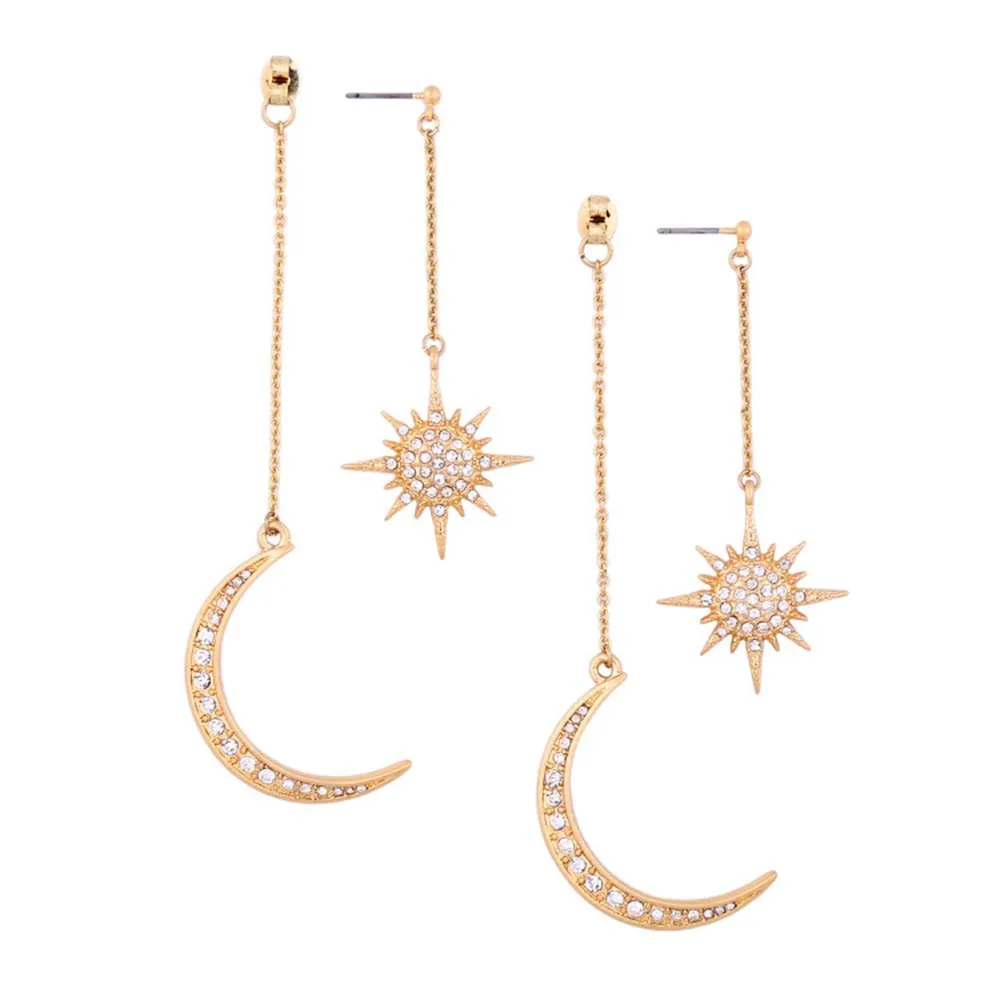Crystal Star Moon Tassel Earrings Women Luxury Temperament European And American Fashion Long Face Slim Jewelry
Crystal Star Moon Tassel Earrings Women Luxury Temperament European And American Fashion Long Face Slim Jewelry