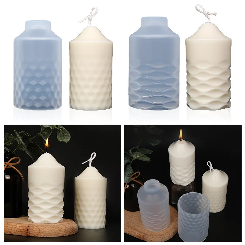 Cylindrical Corrugated Candle Silicone Mould Handmade DIY Scented Candle Mould Soap Gypsum Resin Mould Home Decor Candle Making
Cylindrical Corrugated Candle Silicone Mould Handmade DIY Scented Candle Mould Soap Gypsum Resin Mould Home Decor Candle Making