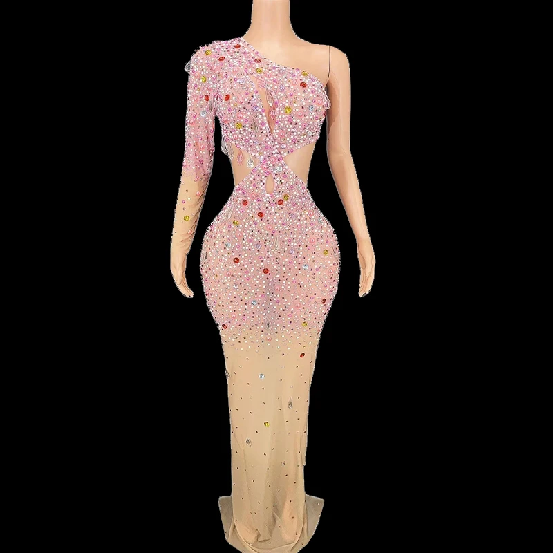Sexy Sparkly Rhinestones Long Dress Mesh Transparent Photoshoot Stage Wear Celebrate Evening Wedding Prom Gown Birthday Dress
Sexy Sparkly Rhinestones Long Dress Mesh Transparent Photoshoot Stage Wear Celebrate Evening Wedding Prom Gown Birthday Dress