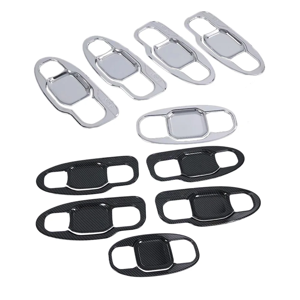 Стайлинг автомобиля из углеродного волокна внешний вид ABS крышка дверной ручки отделка дверной ручки для Jeep Wrangler JL 2018 2019 2020 2021 2022 аксессуары
Стайлинг автомобиля из углеродного волокна внешний вид ABS крышка дверной ручки отделка дверной ручки для Jeep Wrangler JL 2018 2019 2020 2021 2022 аксессуары