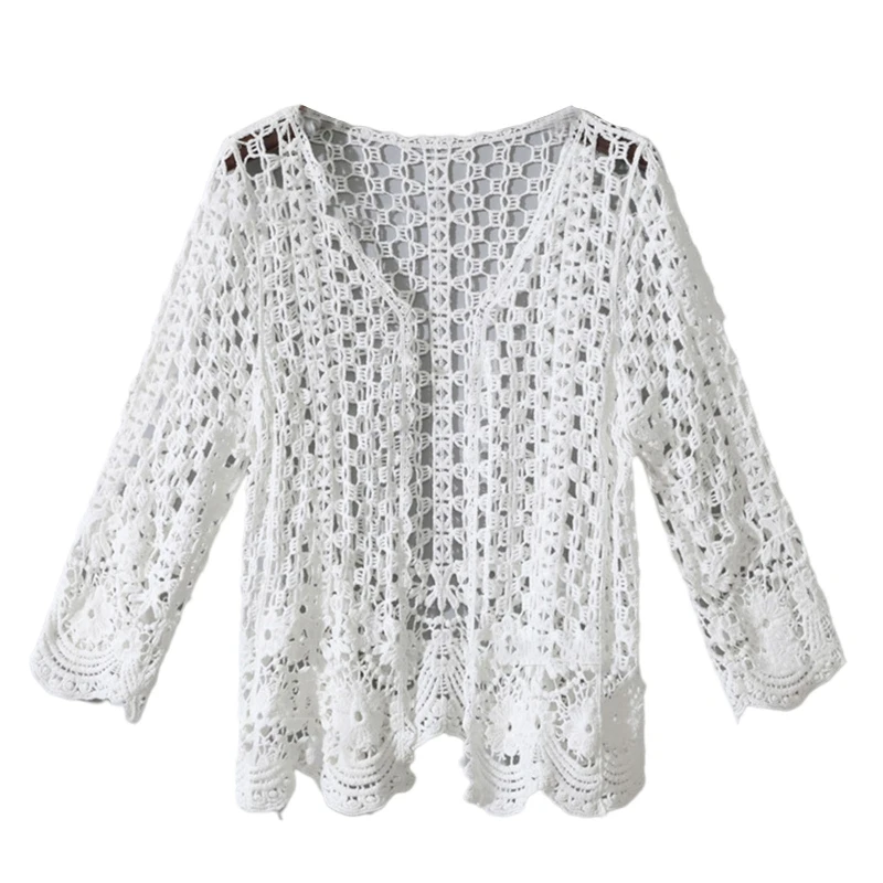 New style Women Long Sleeve Cardigan Hollow Out Crochet Knit Floral Sweater Cover Up Open Front Scalloped Mesh Beach Shrug Coat
New style Women Long Sleeve Cardigan Hollow Out Crochet Knit Floral Sweater Cover Up Open Front Scalloped Mesh Beach Shrug Coat