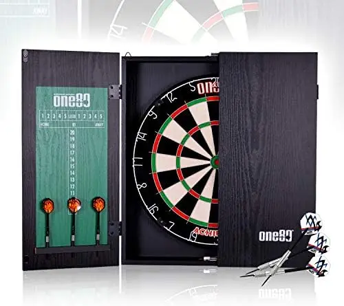 Dartgame Center with Self-Healing Sisal/Double-Sided Dartboard & Multifunctional Cabinet 6 Steeltip Darts and Mounting Kit I
Dartgame Center with Self-Healing Sisal/Double-Sided Dartboard & Multifunctional Cabinet 6 Steeltip Darts and Mounting Kit I