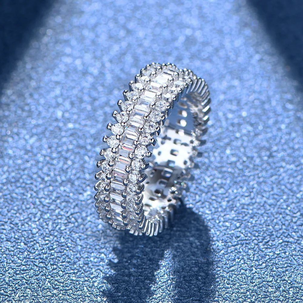 

Белое цветное штабелируемое кольцо из драгоценных камней s925 Стерлинговое Серебро красочная Европейская фотография