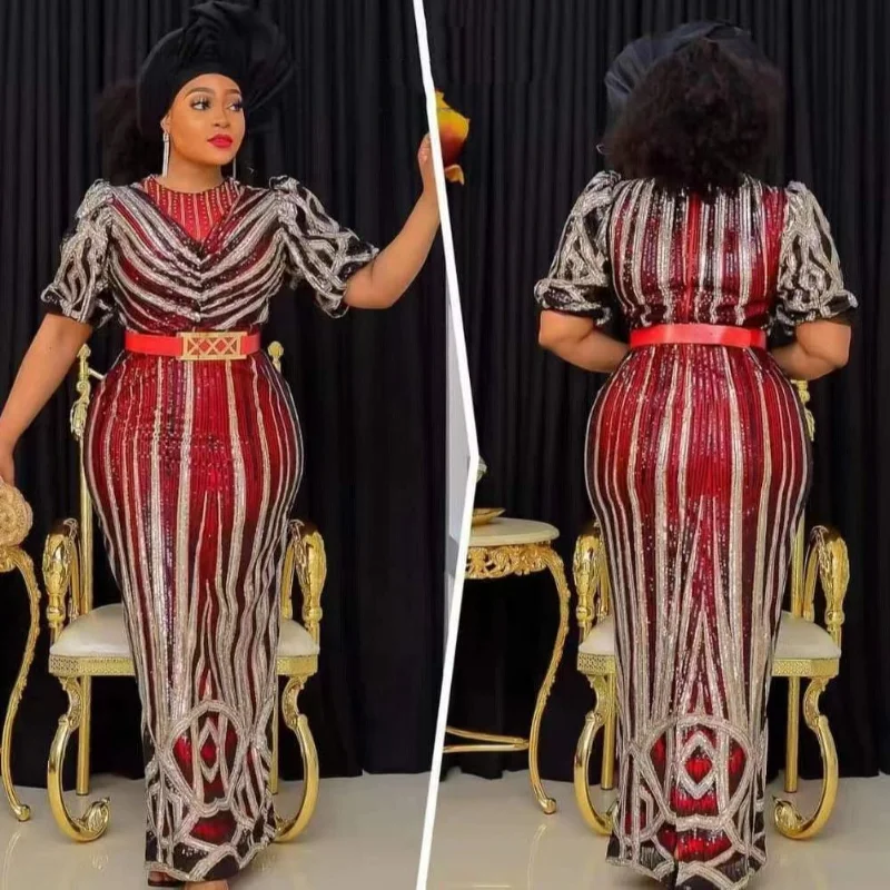 Luxury Sequin Evening Long Dresses Women 2022 New African Wedding Party Maxi Gown Plus Size Turkey Outfits Robe Africa Clothing
Luxury Sequin Evening Long Dresses Women 2022 New African Wedding Party Maxi Gown Plus Size Turkey Outfits Robe Africa Clothing