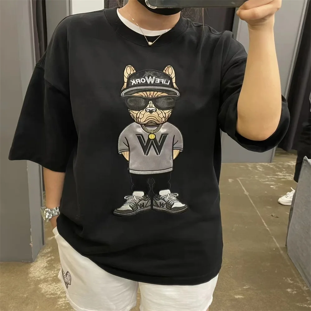 Korean Women's tee shirt Y2k Clothing Funny Casual Cotton Print Tees Female Fashion Harajuku Gothic Short Sleeve Streetwear
Korean Women's tee shirt Y2k Clothing Funny Casual Cotton Print Tees Female Fashion Harajuku Gothic Short Sleeve Streetwear