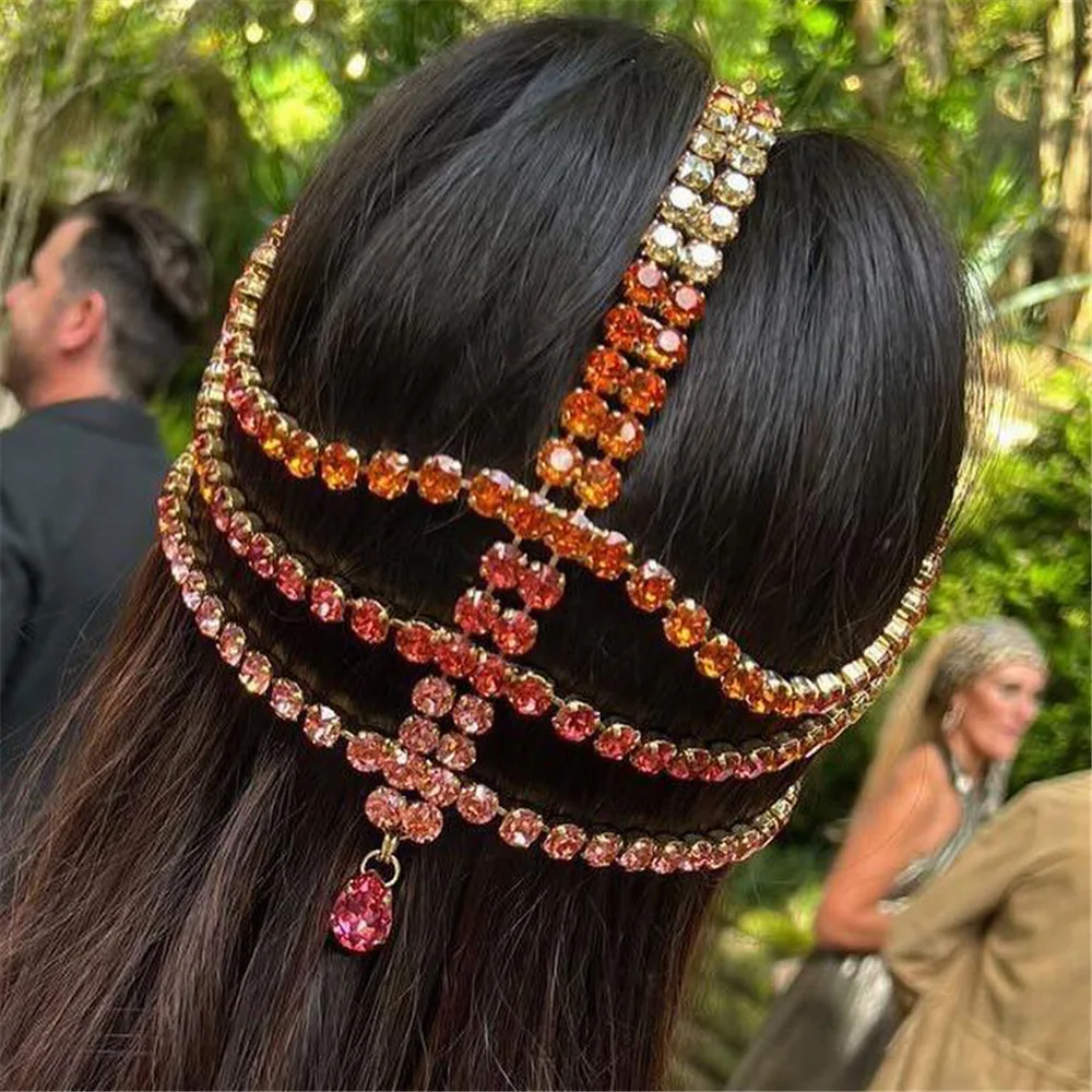 New Women Exquisite Luxury Crystal Hairband Hair Chain Head Chain Sweet Bridal Jewelry Rhinestone Chain Birthday Gift Tiara
New Women Exquisite Luxury Crystal Hairband Hair Chain Head Chain Sweet Bridal Jewelry Rhinestone Chain Birthday Gift Tiara