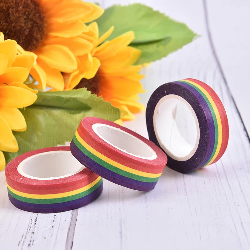 10m Rainbow Color Sticky Tape Photo Album Scrapbooking Decor Adhesive Washi Tape School Supplies Stationery Tape Masking Tape
10m Rainbow Color Sticky Tape Photo Album Scrapbooking Decor Adhesive Washi Tape School Supplies Stationery Tape Masking Tape