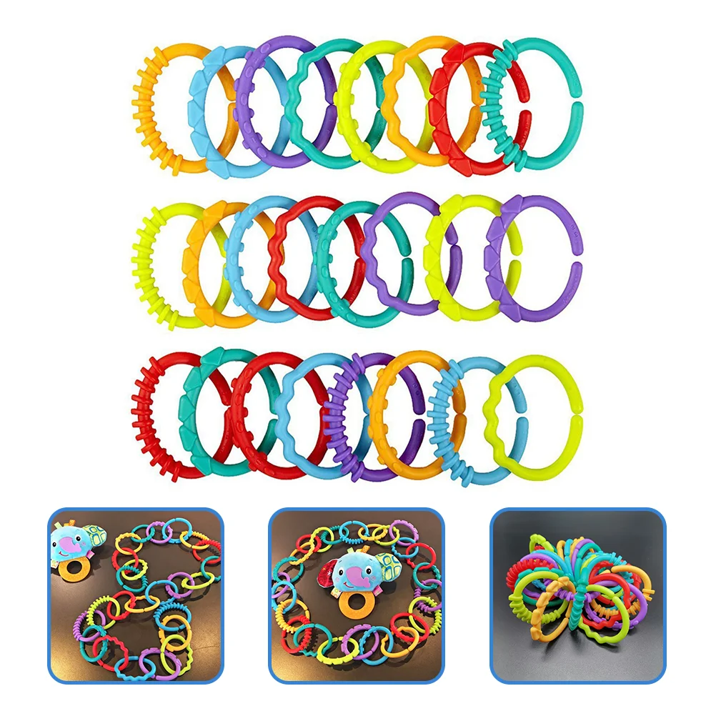 24 Pcs Stroller Connecting Ring Toys Baby Links Rings Plastic Kid Crib Bed Hanging
24 Pcs Stroller Connecting Ring Toys Baby Links Rings Plastic Kid Crib Bed Hanging