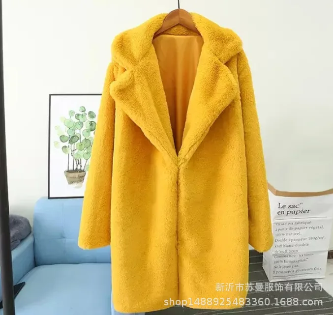 Coat Women's Winter 2021 Fashion Faux Fur Rabbit Fur Warm Fur One Long Pure Color Large Lapel Plush Jacket Street Trendy
Coat Women's Winter 2021 Fashion Faux Fur Rabbit Fur Warm Fur One Long Pure Color Large Lapel Plush Jacket Street Trendy