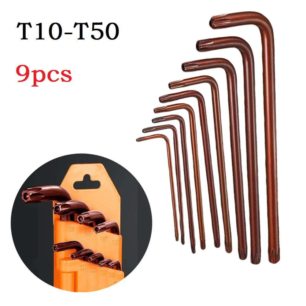 9PCS T30/ T27 /T20 /T25/ T10/ T15 Double-End 2-Way Torx Screwdriver Spanner Wrench Star Key Wrench Torx Tools
9PCS T30/ T27 /T20 /T25/ T10/ T15 Double-End 2-Way Torx Screwdriver Spanner Wrench Star Key Wrench Torx Tools