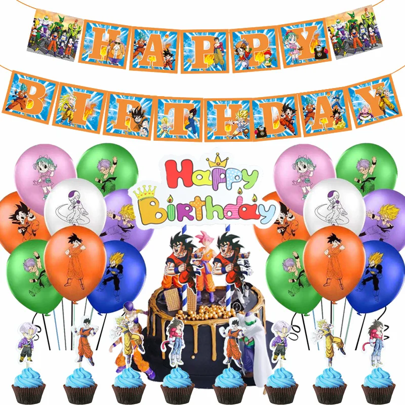 Anime Son Goku Design Party Decor Saiyan Goku Foil Balloons Happy Birthday Banner Cake Topper Supplies Kids Baby Shower Gift
Anime Son Goku Design Party Decor Saiyan Goku Foil Balloons Happy Birthday Banner Cake Topper Supplies Kids Baby Shower Gift