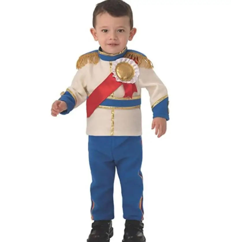 

Baby Boys Palace Prince Halloween Cosplay Costumes Children Carnival Party Stage Performance Role Play Outfit Kids Shirt Pants