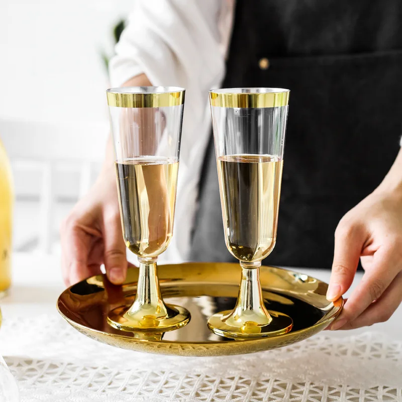 Disposable Champagne Glass Plastic Bronzing Rim Red Wine Glass Ice Cream Glass Tasting Rose Gold Dessert Glass Party Supplies
Disposable Champagne Glass Plastic Bronzing Rim Red Wine Glass Ice Cream Glass Tasting Rose Gold Dessert Glass Party Supplies