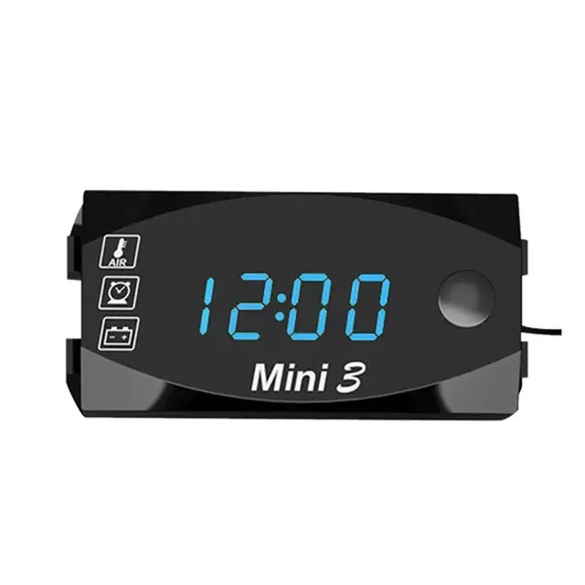 Motorcycle Electronic Clock Thermometer Voltmeter 3 In 1 IP67 Waterproof Dust-proof LED Large Screen Digital Display
Motorcycle Electronic Clock Thermometer Voltmeter 3 In 1 IP67 Waterproof Dust-proof LED Large Screen Digital Display