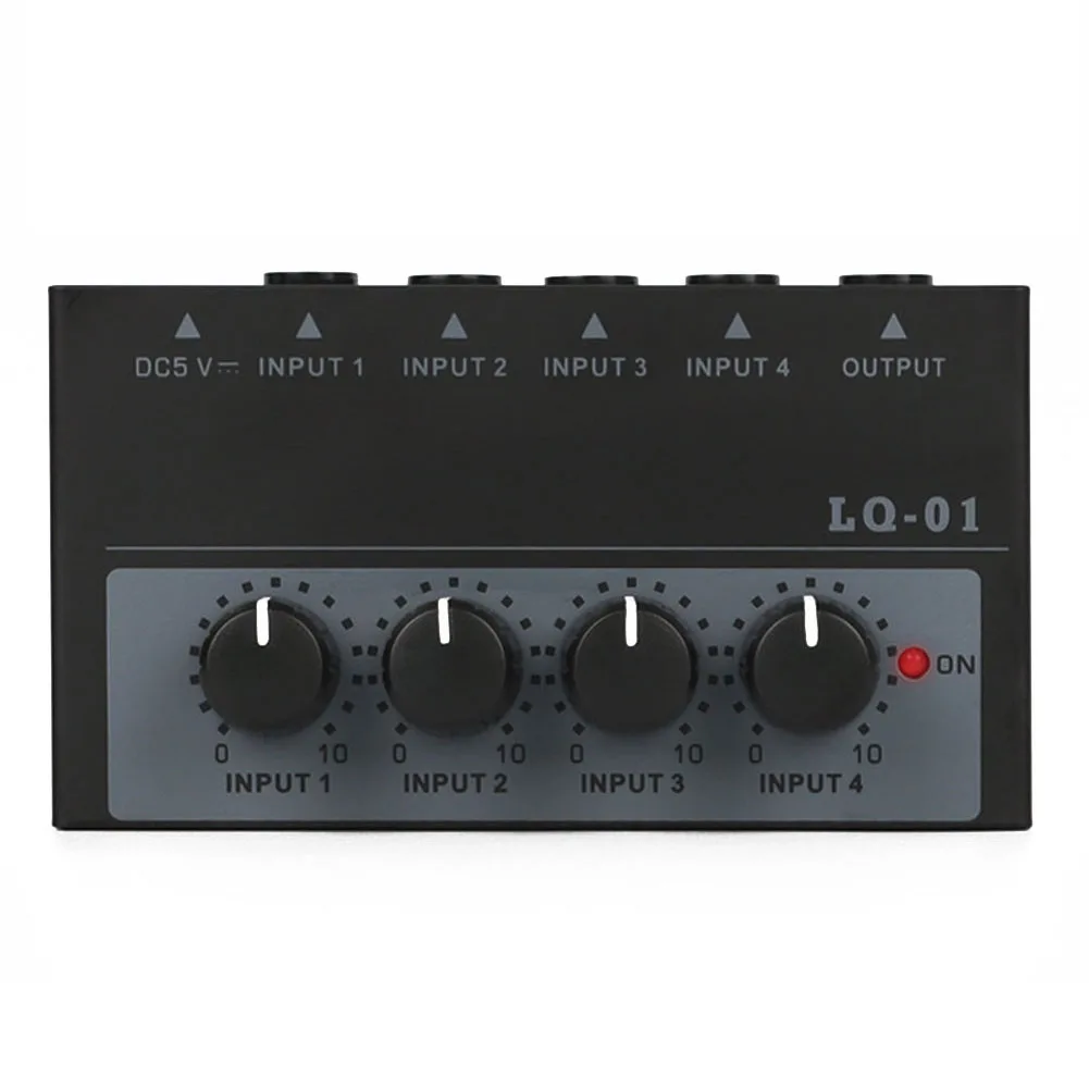 Durable Amplifiers Headphone Sound Card Mixer Sound Mixer Stereo 4 Channel 5V Amplifiers Black Headphone For DJ
Durable Amplifiers Headphone Sound Card Mixer Sound Mixer Stereo 4 Channel 5V Amplifiers Black Headphone For DJ