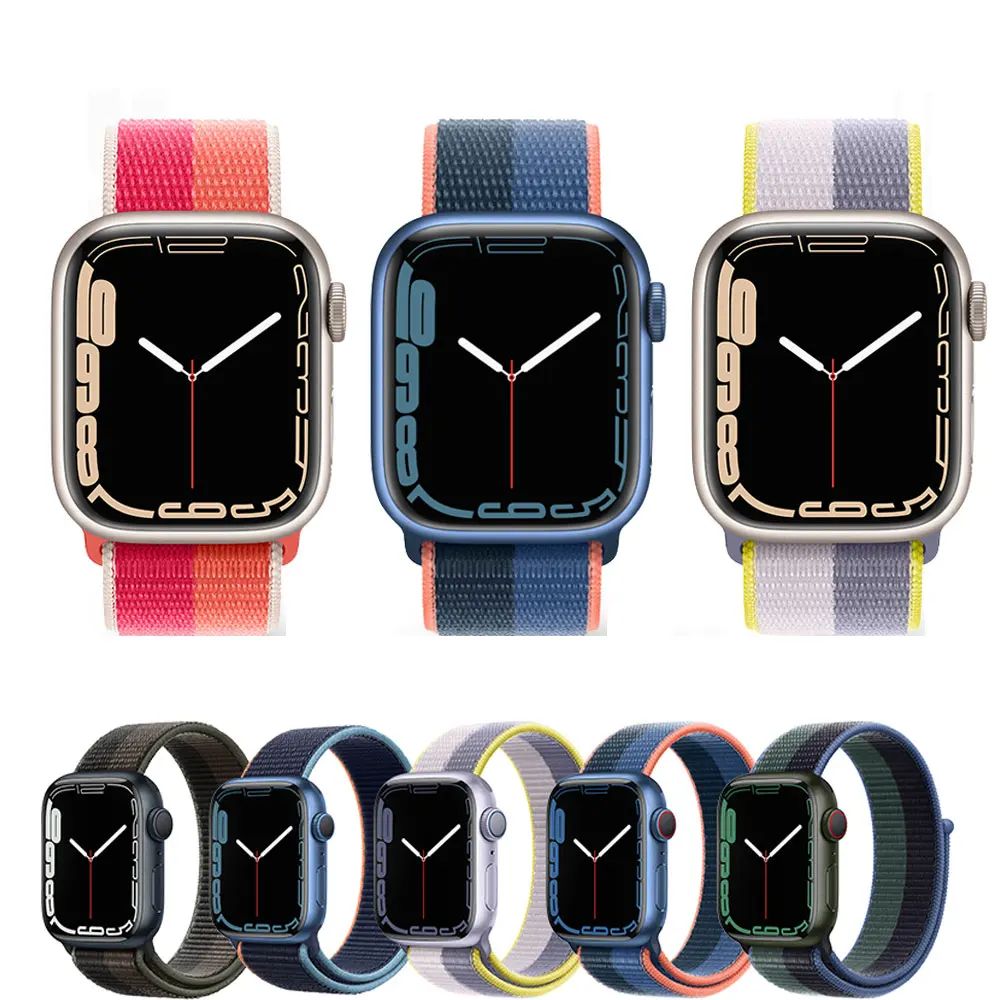 Ремешок нейлоновый для Apple Watch Band 44 мм 40 мм 41 мм, браслет для iWatch Series7 6 Se 5 4 3 2 1, 38 мм 42 мм 45 мм
Ремешок нейлоновый для Apple Watch Band 44 мм 40 мм 41 мм, браслет для iWatch Series7 6 Se 5 4 3 2 1, 38 мм 42 мм 45 мм