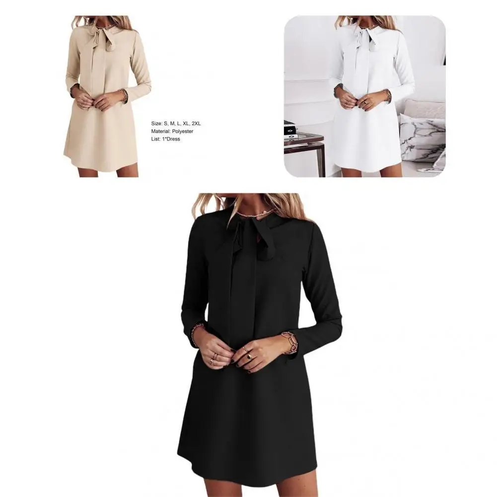 Stylish Sundress Long Sleeve Lace-up Streetwear Pure Color Above Knee Length Dress
Stylish Sundress Long Sleeve Lace-up Streetwear Pure Color Above Knee Length Dress