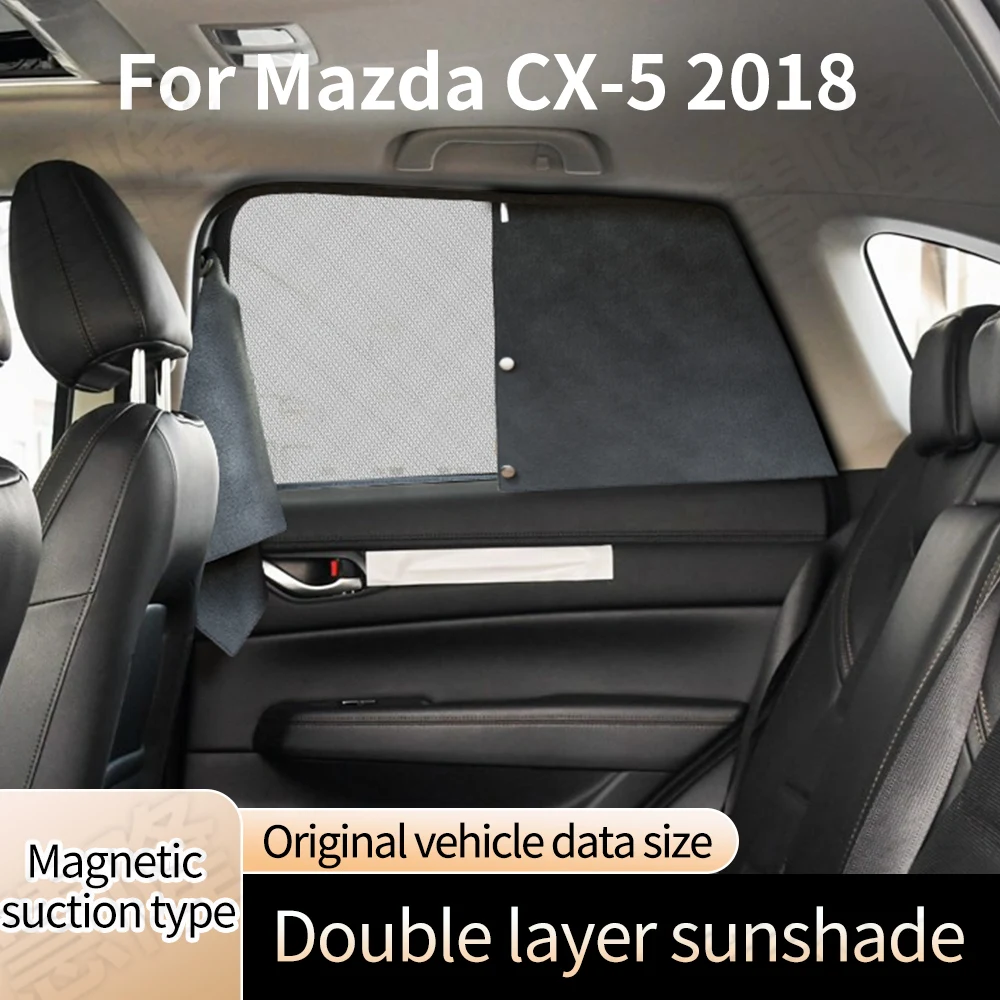 

Автомобильные полноразмерные шторы для Mazda CX-5 18, бархатные двухслойные оконные солнцезащитные шторы с оленем, теплоизоляция и защита от солнца