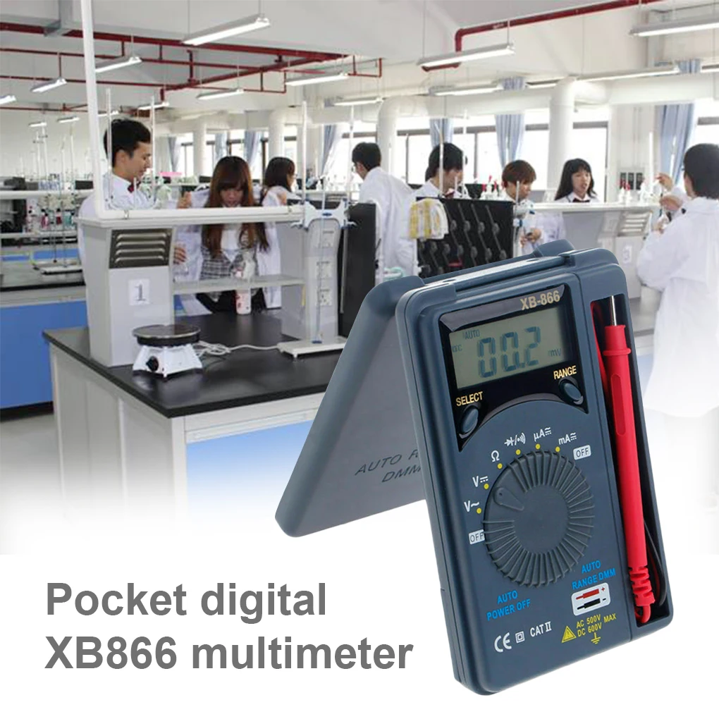 XB866 Mini Display Multimeter Auto Range AC/DC Pocket Voltmeter Ammeter Tester Multimeter Tools Portable Resistance Test Meter
XB866 Mini Display Multimeter Auto Range AC/DC Pocket Voltmeter Ammeter Tester Multimeter Tools Portable Resistance Test Meter