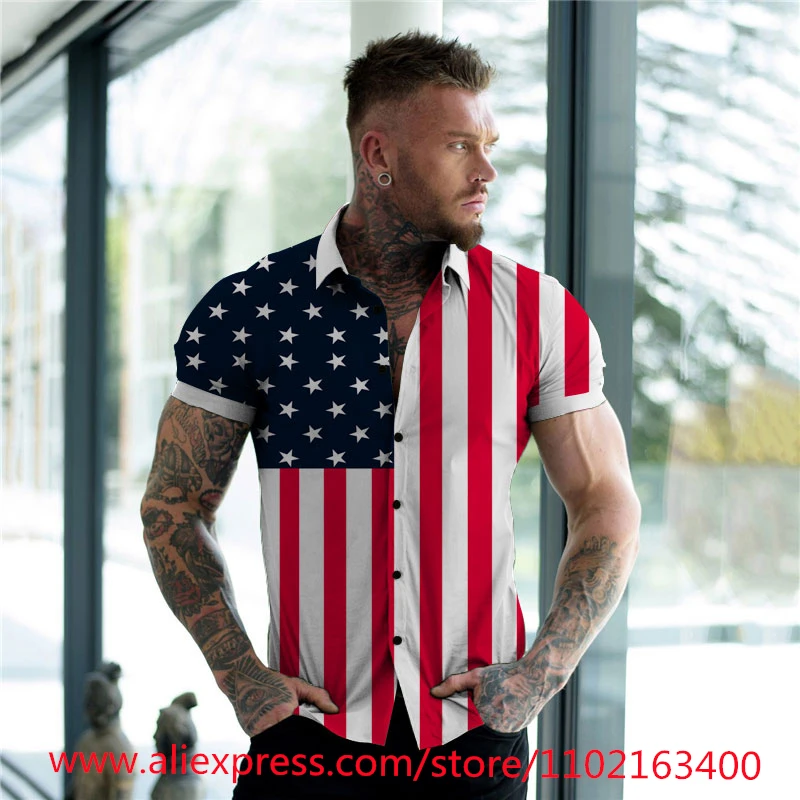 2022 American flag Shirt Men's Hawaiian Tshirt Top Men's And Women 3d Print Coconut Tree Single Breasted Short Sleeve Beach
2022 American flag Shirt Men's Hawaiian Tshirt Top Men's And Women 3d Print Coconut Tree Single Breasted Short Sleeve Beach