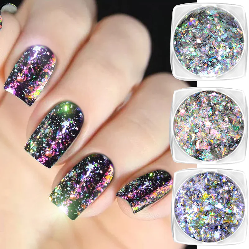 1Pcs DAZZLING Aurora Chameleon Nail Flakes Holographic Shining Nails Powder Sequins Nail Magic Mirror Laser Powder
1Pcs DAZZLING Aurora Chameleon Nail Flakes Holographic Shining Nails Powder Sequins Nail Magic Mirror Laser Powder
