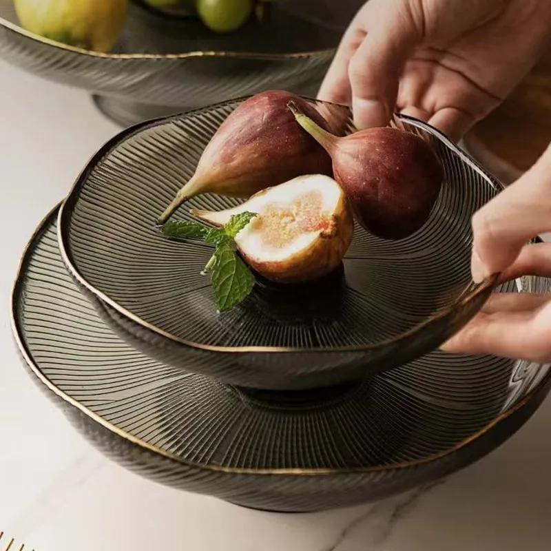 Household Creative Multifunctional Glass Storage Plates Kitchen Snack Fruit Food Candy Nut Sundries Storage Tray Home Organizer
Household Creative Multifunctional Glass Storage Plates Kitchen Snack Fruit Food Candy Nut Sundries Storage Tray Home Organizer