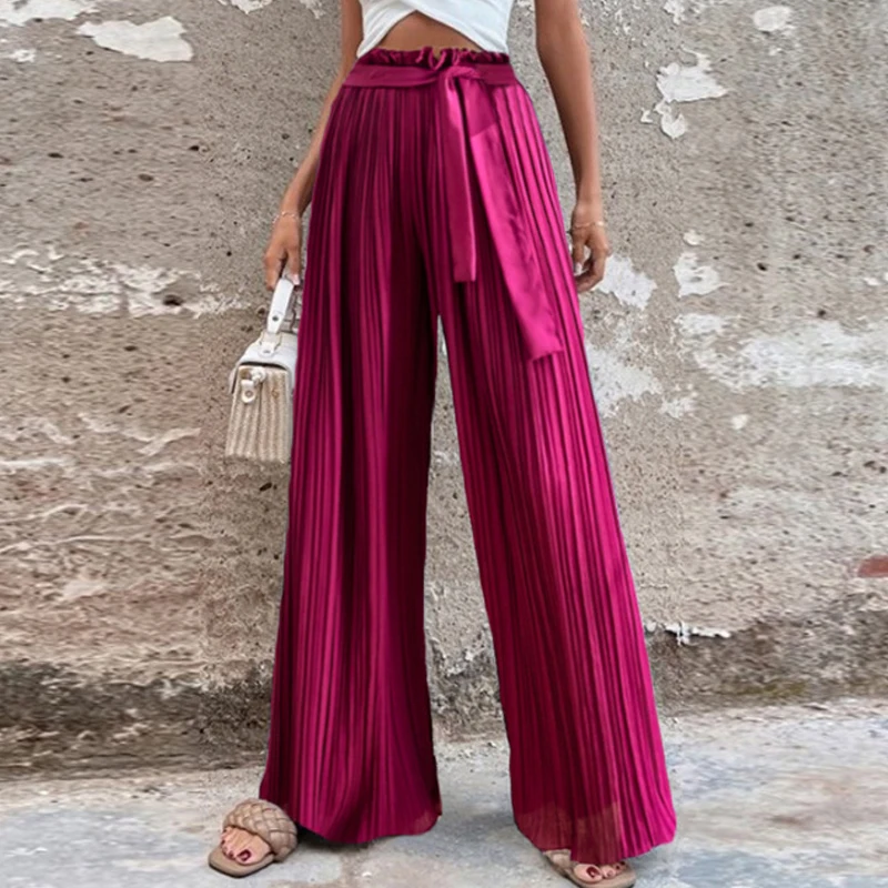 Solid Loose Pleated Wide Leg Pants Women Office-lady High Waist Women Trousers Casual Straight Baggy Pants Pantalon Femme 24364
Solid Loose Pleated Wide Leg Pants Women Office-lady High Waist Women Trousers Casual Straight Baggy Pants Pantalon Femme 24364