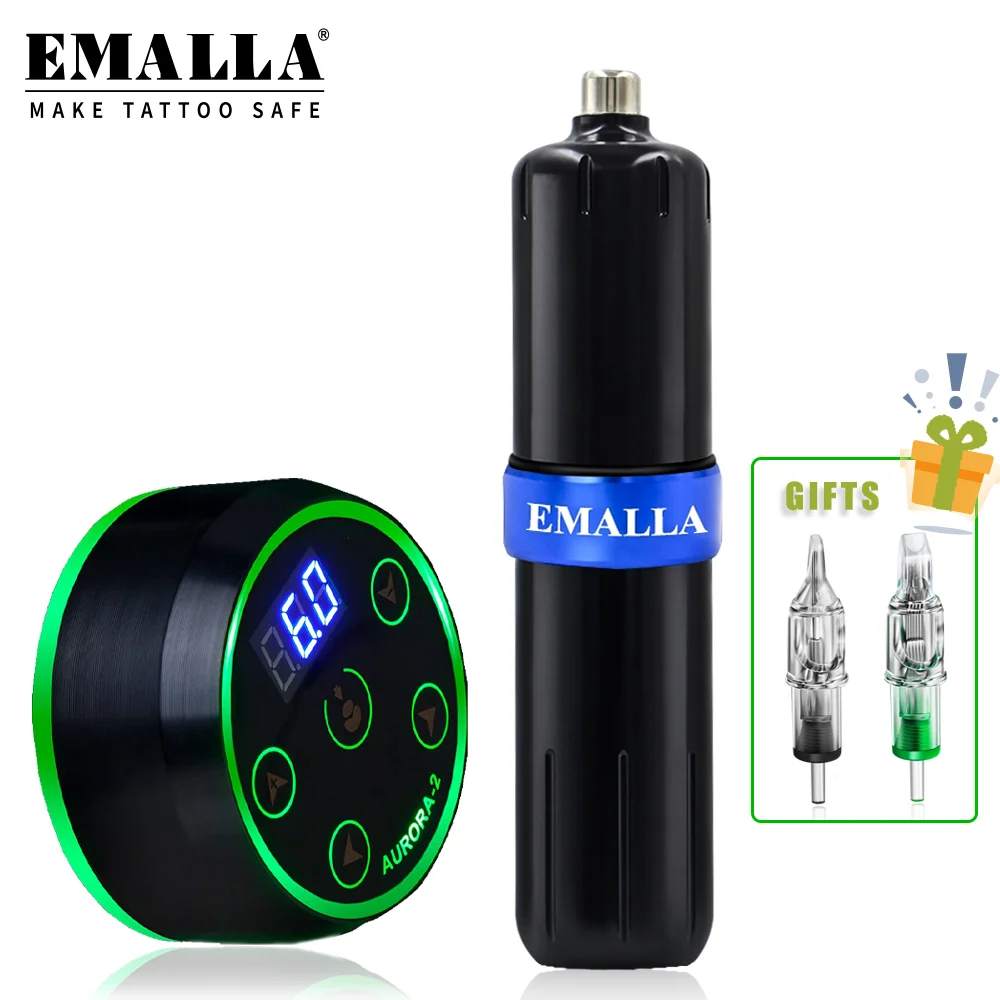 EMALLA Tattoo Machine Kit Tattoo Rotary Cartridge Pen Machine Autor 2 Tattoo Power Supply with Tattoo Cartridge Needle Supplies
EMALLA Tattoo Machine Kit Tattoo Rotary Cartridge Pen Machine Autor 2 Tattoo Power Supply with Tattoo Cartridge Needle Supplies