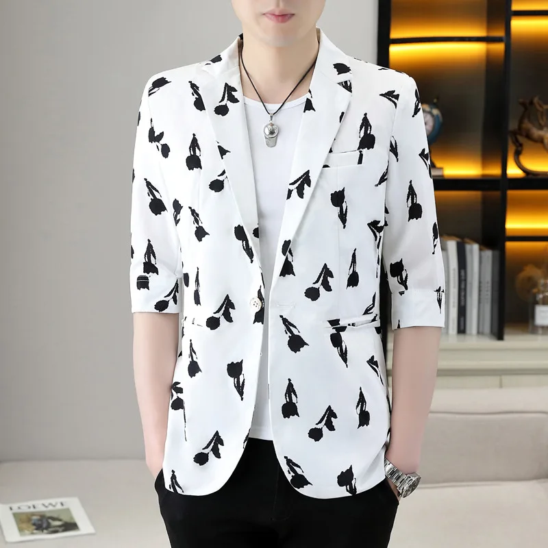 COO 2023 Men's New Summer Thin Printed Slim-Fit Mid-Sleeve Suit Jacket Youth Casual Handsome blazers
COO 2023 Men's New Summer Thin Printed Slim-Fit Mid-Sleeve Suit Jacket Youth Casual Handsome blazers