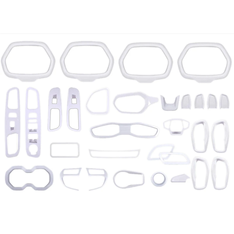 Car Interior Kit For Jeep Renegade 2016-2018 Air Conditioning Vent & Water Cup Holder & Headlight Switch, 31PCS White 
Car Interior Kit For Jeep Renegade 2016-2018 Air Conditioning Vent & Water Cup Holder & Headlight Switch, 31PCS White