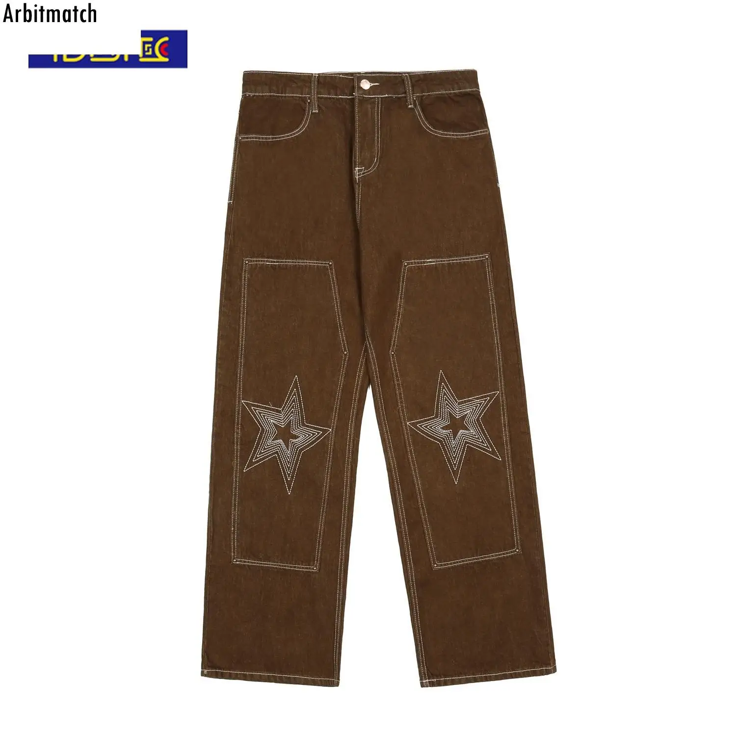 Hiphop Jeans Mens Embroidered Five-pointed Star Vintage Washed Jeans Fashion Loose Denim Pants Overall Male Rap Jeans Plus Size
Hiphop Jeans Mens Embroidered Five-pointed Star Vintage Washed Jeans Fashion Loose Denim Pants Overall Male Rap Jeans Plus Size