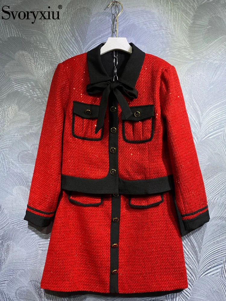 Svoryxiu New Autumn Winter Fashion Vintage Patchwork Skirt Suit Women's Long Sleeve Pockets Jackets Coat+Elastic Waist Skirt
Svoryxiu New Autumn Winter Fashion Vintage Patchwork Skirt Suit Women's Long Sleeve Pockets Jackets Coat+Elastic Waist Skirt