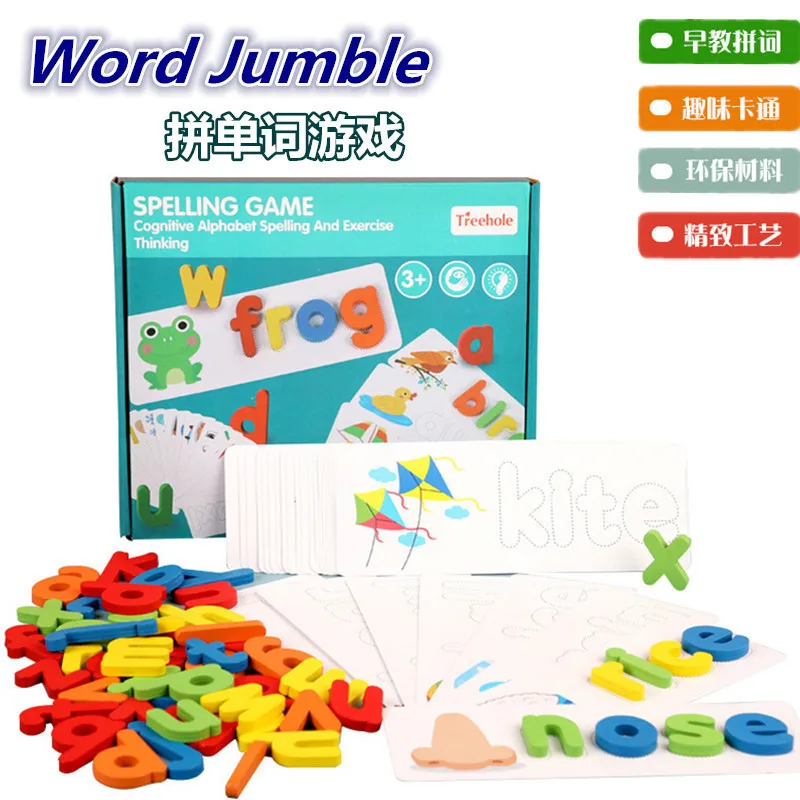 

Wooden Puzzle Game For Children'S Early Education Puzzle English Letter Learning Aids Kindergarten Cognitive Puzzle Toys