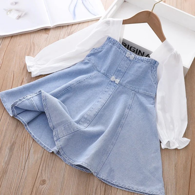 Girls Long Sleeve Dress Toddler Girl Jeans Dress Casual Clothes for Children Spring Cltohing Kids Wear Elegant Dress
Girls Long Sleeve Dress Toddler Girl Jeans Dress Casual Clothes for Children Spring Cltohing Kids Wear Elegant Dress