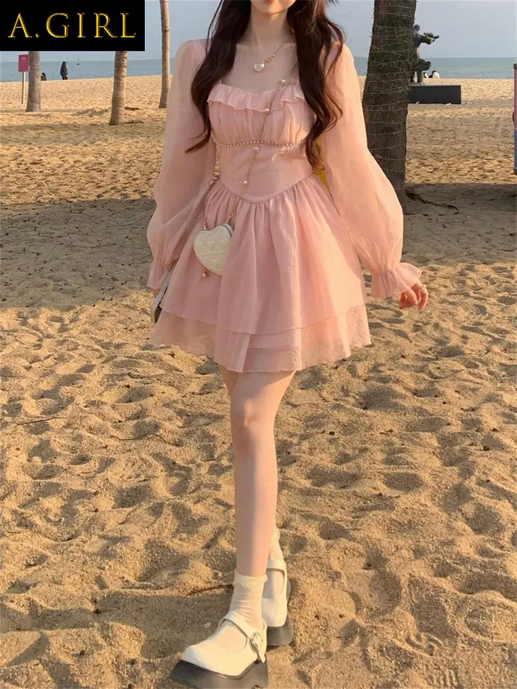 A GIRLS Flare Sleeve Dress for Women 2023 Fashion Spring Fairycore Square Collar Mini Dress Elegant Ball Gown Solid Y2k Dress
A GIRLS Flare Sleeve Dress for Women 2023 Fashion Spring Fairycore Square Collar Mini Dress Elegant Ball Gown Solid Y2k Dress