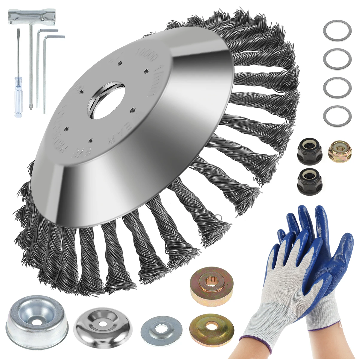 8 Inch Steel Wire Wheel Garden Weed Brush Lawn Mower Grass Eater Trimmer Brush Cutter Tools Garden Grass Trimmer Head Weed Brush
8 Inch Steel Wire Wheel Garden Weed Brush Lawn Mower Grass Eater Trimmer Brush Cutter Tools Garden Grass Trimmer Head Weed Brush