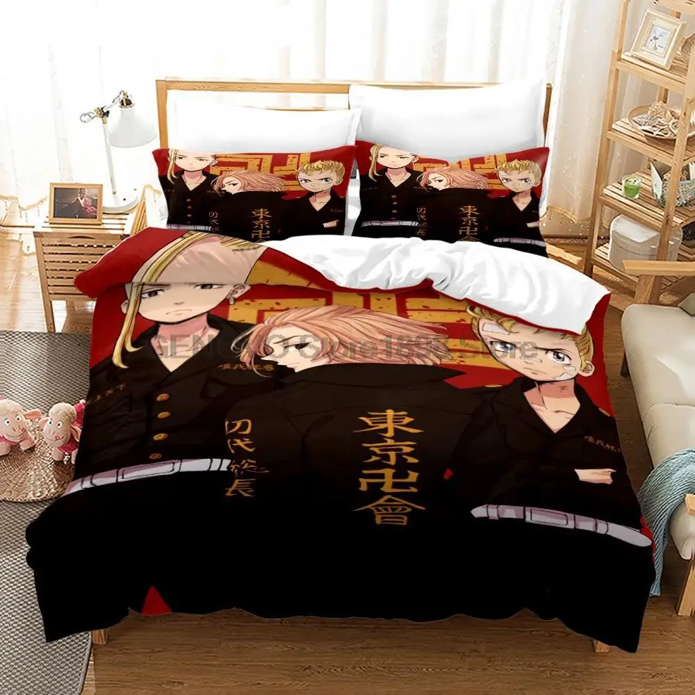 New Tokyo Avengers 3D Pattern Bedding Set Anime Duvet Cover Sets Soft Polyester Pillowcase For Adults Gift Bedroom Decor 
New Tokyo Avengers 3D Pattern Bedding Set Anime Duvet Cover Sets Soft Polyester Pillowcase For Adults Gift Bedroom Decor
