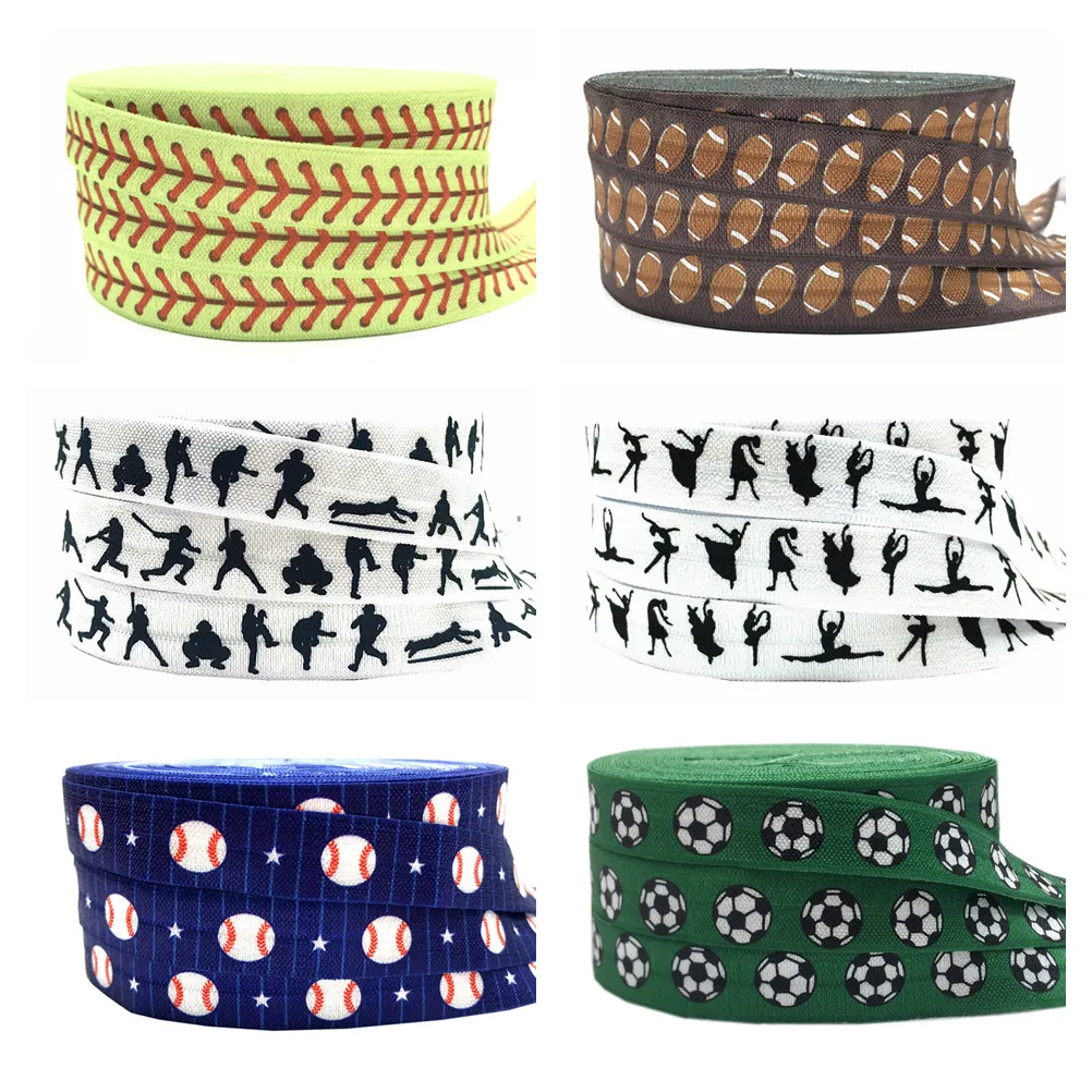 Sport Elastic Band 10Yard 15mm Volleyball Baseball Soccer Ballet Print Fold Over Elastic Webbing DIY Sewing Crafts Accessories
Sport Elastic Band 10Yard 15mm Volleyball Baseball Soccer Ballet Print Fold Over Elastic Webbing DIY Sewing Crafts Accessories