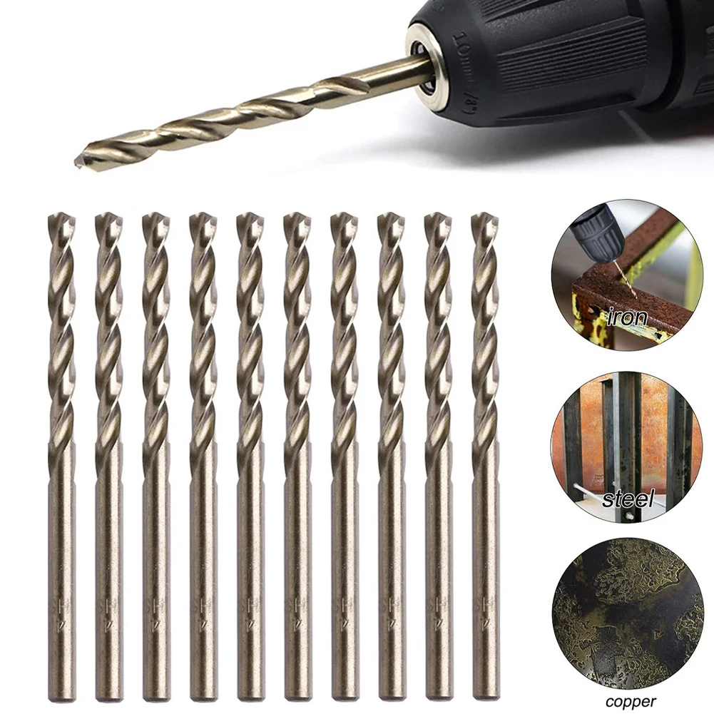 10Pcs 4mm M35 Cobalt HSS Drill Bit Drilling Tool Accessories For Stainless Steel Cast Iron Sheet Metal Drilling Metalworking
10Pcs 4mm M35 Cobalt HSS Drill Bit Drilling Tool Accessories For Stainless Steel Cast Iron Sheet Metal Drilling Metalworking