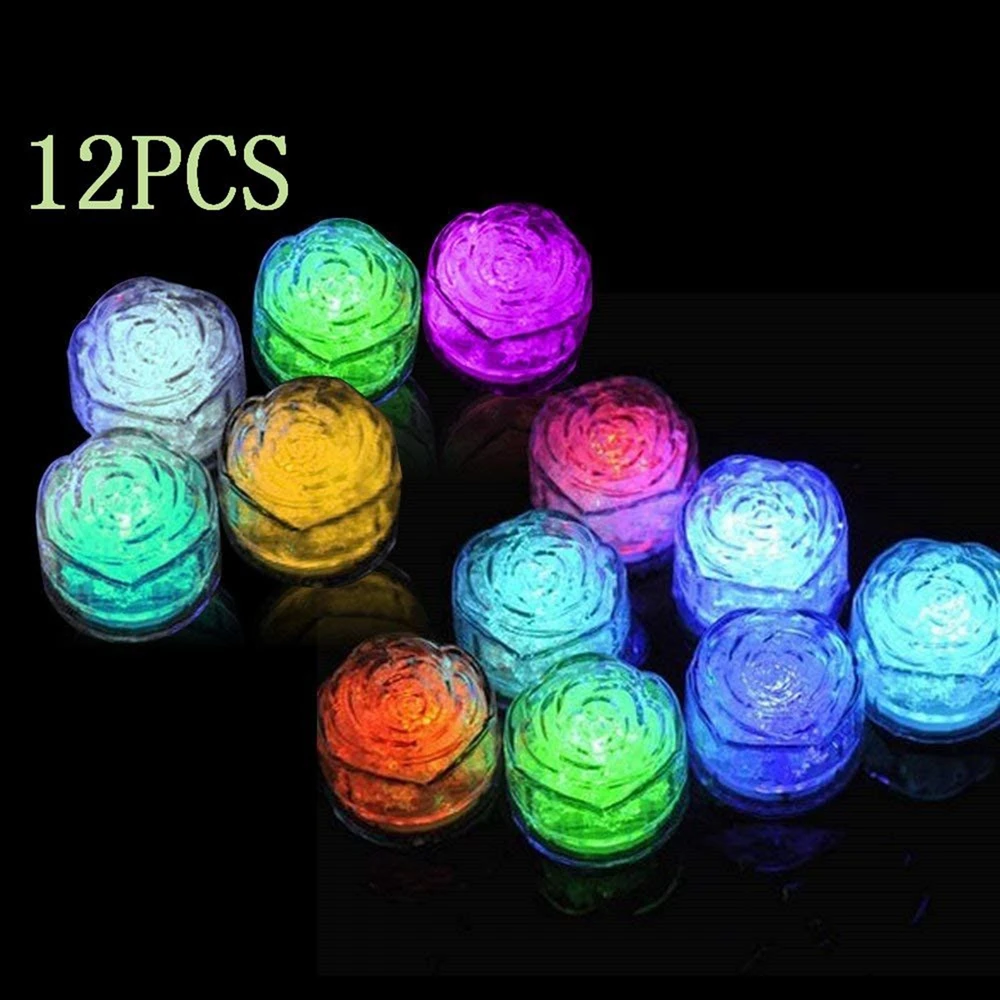 Rose Shaped LED Ice Cubes Glowing Party Ball Luminous Neon Valentine's Day Wedding Bar Wine Glass Decoration Supplies 12PCS
Rose Shaped LED Ice Cubes Glowing Party Ball Luminous Neon Valentine's Day Wedding Bar Wine Glass Decoration Supplies 12PCS