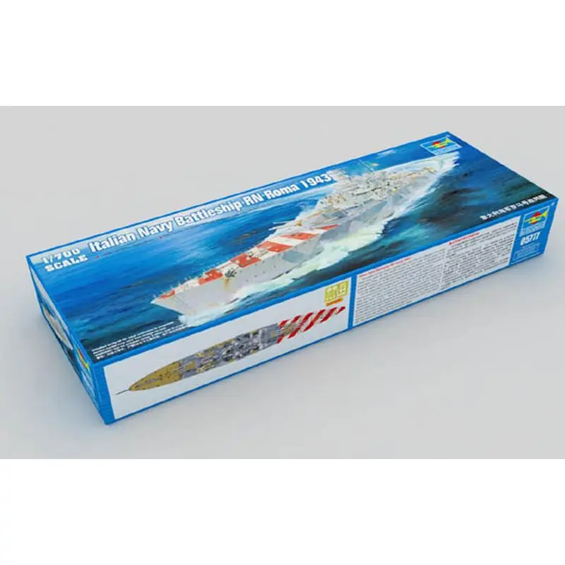 Набор для хобби Trumpeter 05777, 1/700, военный корабль итальянского флота RN Roma, набор моделей масштаба 1943, игрушка «сделай сам»
Набор для хобби Trumpeter 05777, 1/700, военный корабль итальянского флота RN Roma, набор моделей масштаба 1943, игрушка «сделай сам»